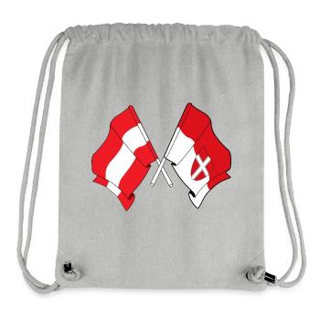 Drapeaux croisés Autriche & Vienne - Sac à cordon recyclé Stanley/Stella - gris chiné - Devant