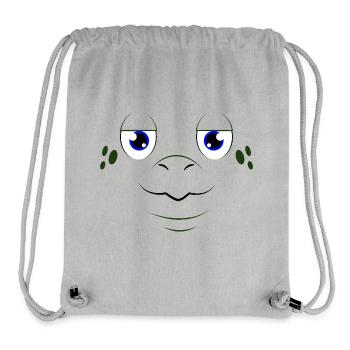 Cute Turtle Face Animal Costume Sea Turtle - Stanley/Stella Recycled Gym Bag - heather grey - Front