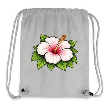 Hibiskus Tropenblüte - Stanley/Stella recycelter Gym Bag - Grau meliert - Vorne