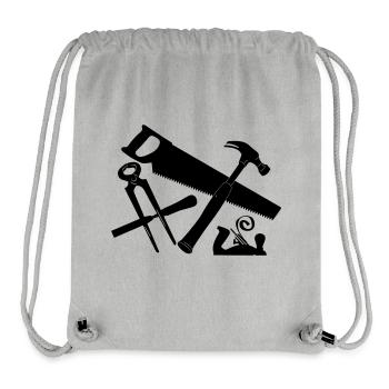 Carpenter tool logo - Stanley/Stella Recycled Gym Bag - heather grey - Front