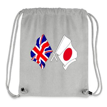 Flagge von England und Flagge von Japan - Stanley/Stella recycelter Gym Bag - Grau meliert - Vorne