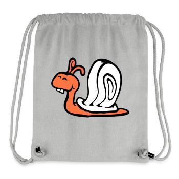 Schnecke Hasenzähne niedlich süß glücklich lustig - Stanley/Stella recycelter Gym Bag - Grau meliert - Vorne