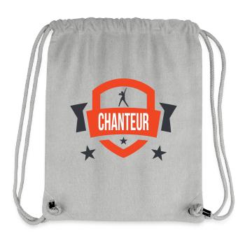 Sänger – Musik, Bühne, Leidenschaft, Stimme, Performance - Stanley/Stella recycelter Gym Bag - Grau meliert - Vorne