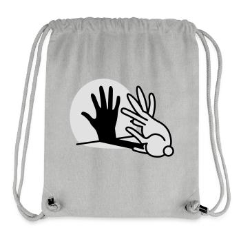 Handschatten Kaninchen 2 clr - Stanley/Stella recycelter Gym Bag - Grau meliert - Vorne