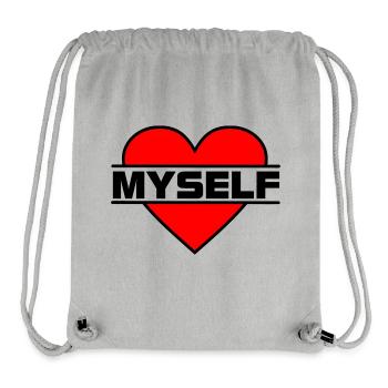 Heart I love myself - Stanley/Stella Recycled Gym Bag - heather grey - Front
