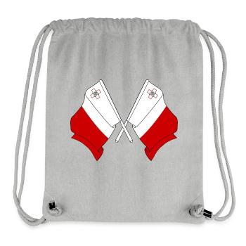 Zwei Flaggen Malta - Stanley/Stella recycelter Gym Bag - Grau meliert - Vorne
