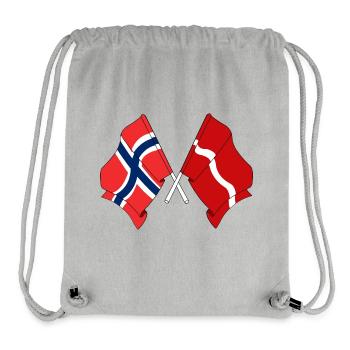 Flag Norway, flag Latvia - Stanley/Stella Recycled Gym Bag - heather grey - Front