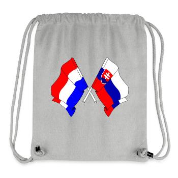 Flagge der Niederlande, Slowakei - Stanley/Stella recycelter Gym Bag - Grau meliert - Vorne