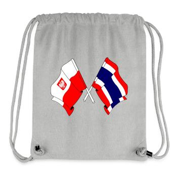 Flagge Polen, Thailand - Stanley/Stella recycelter Gym Bag - Grau meliert - Vorne