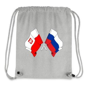 Drapeau Pologne, Russie - Sac à cordon recyclé Stanley/Stella - gris chiné - Devant