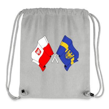 Drapeau Pologne Silésie - Sac à cordon recyclé Stanley/Stella - gris chiné - Devant