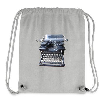 Machine à écrire vintage - Sac à cordon recyclé Stanley/Stella - gris chiné - Devant