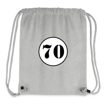 NUMMER 70 Siebzig Geburtstag Geschenk - Stanley/Stella recycelter Gym Bag - Grau meliert - Vorne