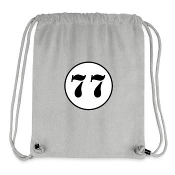 NUMBER 77 seventy seven birthday gift - Stanley/Stella Recycled Gym Bag - heather grey - Front