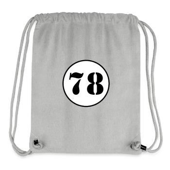 NUMBER 78 seventy eight birthday gift - Stanley/Stella Recycled Gym Bag - heather grey - Front