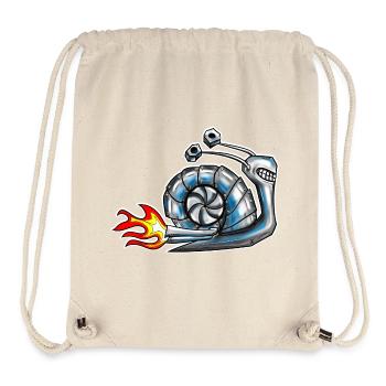 Schnecke mit Turbolader - Stanley/Stella recycelter Gym Bag - Naturweiß - Vorne