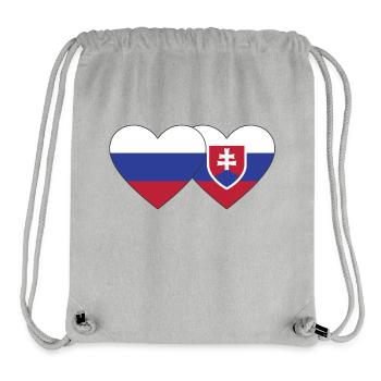 Russland Slowakei Flagge Herz - Stanley/Stella recycelter Gym Bag - Grau meliert - Vorne
