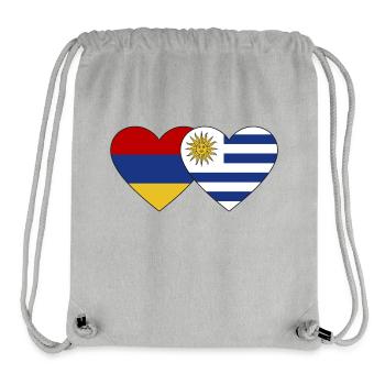 Armenien Uruguay Flagge Herz - Stanley/Stella recycelter Gym Bag - Grau meliert - Vorne