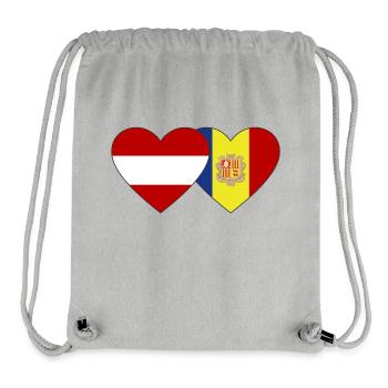 Austria Andorra Flag Heart - Stanley/Stella Recycled Gym Bag - heather grey - Front