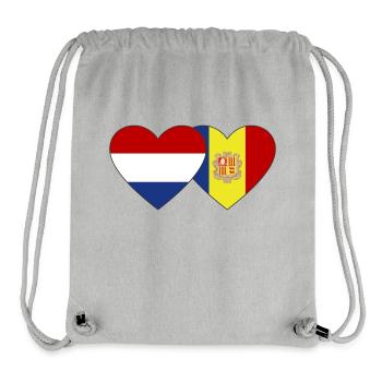 Holland Andorra Flag Heart - Stanley/Stella Recycled Gym Bag - heather grey - Front