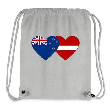 New Zealand Latvia flag - Stanley/Stella Recycled Gym Bag - heather grey - Front