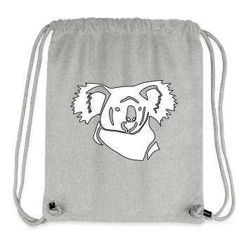 Koala Linienkunst - Stanley/Stella recycelter Gym Bag - Grau meliert - Vorne