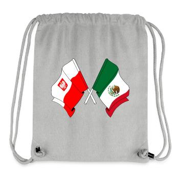 Flagge Polen, Flagge Mexiko - Stanley/Stella recycelter Gym Bag - Grau meliert - Vorne