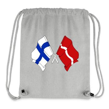 Flag Finland, flag Latvia - Stanley/Stella Recycled Gym Bag - heather grey - Front