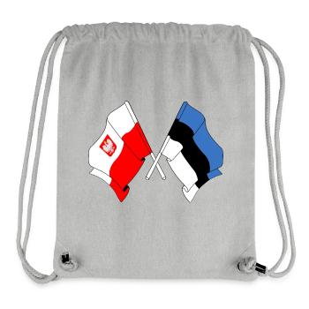 Drapeau Pologne, Estonie - Sac à cordon recyclé Stanley/Stella - gris chiné - Devant