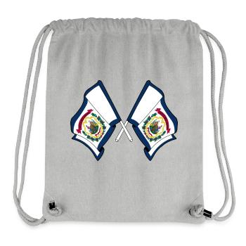 Zwei Flaggen durchquerten West Virginia - Stanley/Stella recycelter Gym Bag - Grau meliert - Vorne