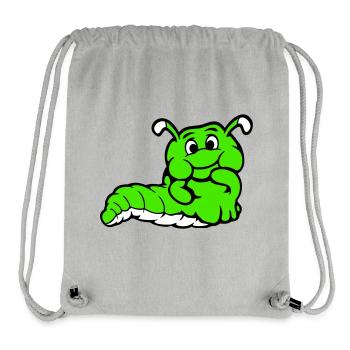 Caterpillar Worm Shy Friendly Curious Looking - Stanley/Stella Recycled Gym Bag - heather grey - Front