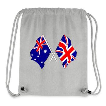 Flagge von Australien und Flagge von England - Stanley/Stella recycelter Gym Bag - Grau meliert - Vorne