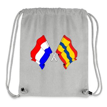 Drapeau des Pays-Bas, Overijssel croisé - Sac à cordon recyclé Stanley/Stella - gris chiné - Devant