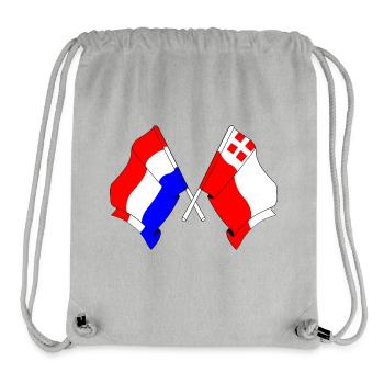 Drapeau des Pays-Bas, Utrecht croisé - Sac à cordon recyclé Stanley/Stella - gris chiné - Devant