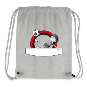 Footballer kicks out of the circle - Stanley/Stella Recycled Gym Bag - heather grey - Front