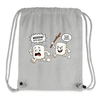 Lustige Marshmallow Verfolgungsjagd Comic  - Stanley/Stella recycelter Gym Bag - Grau meliert - Vorne