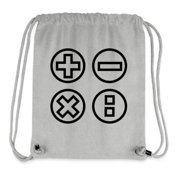 Logo mit vier Emblemen berechnen Schattenbild - Stanley/Stella recycelter Gym Bag - Grau meliert - Vorne