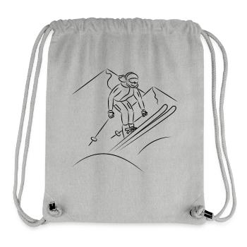 Skifahren in den Bergen - Stanley/Stella recycelter Gym Bag - Grau meliert - Vorne