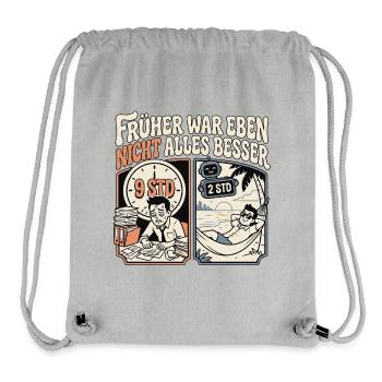 KI Gewinner - Stanley/Stella recycelter Gym Bag - Grau meliert - Vorne