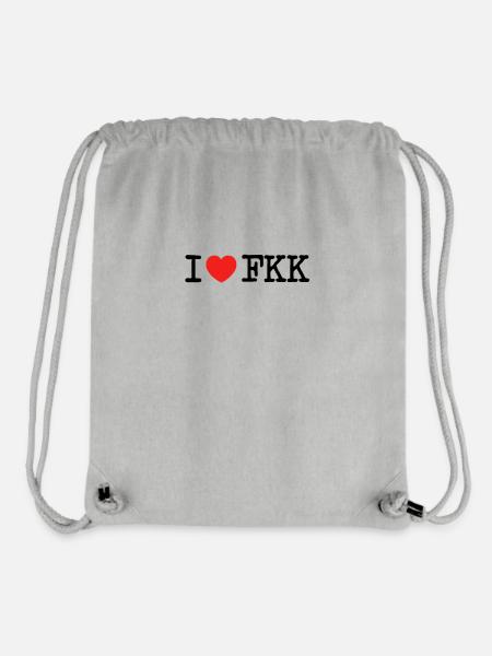 I love FKK - Stanley/Stella recycelter Gym Bag - Grau meliert