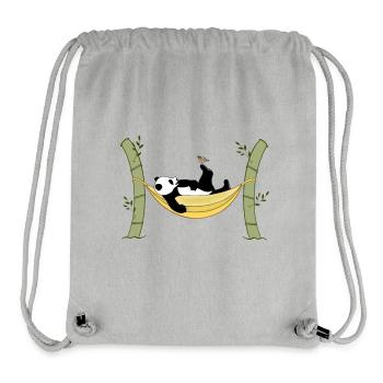 Panda Nap - Stanley/Stella Recycled Gym Bag - heather grey - Front