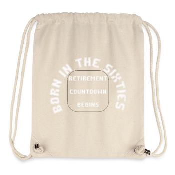 Né dans les années soixante, retraité - Sac à cordon recyclé Stanley/Stella - blanc naturel - Devant
