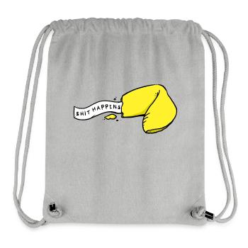 Shit happens - Glückskeks - Stanley/Stella recycelter Gym Bag - Grau meliert - Vorne