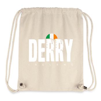 Derry Ireland Distressed Wordmark - Stanley/Stella Recycled Gym Bag - natural - Front