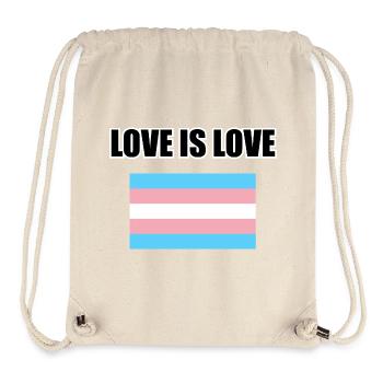 Transgender Love Is Love Flag - Stanley/Stella recycelter Gym Bag - Naturweiß - Vorne
