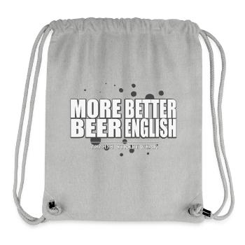 more beer better english - Stanley/Stella recycelter Gym Bag - Grau meliert - Vorne