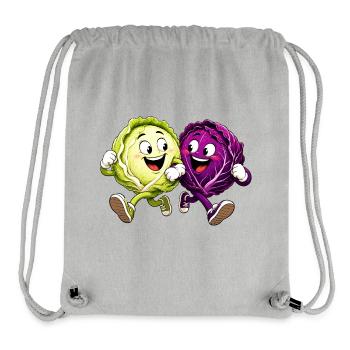 Fröhliche Kohlköpfe - Stanley/Stella recycelter Gym Bag - Grau meliert - Vorne