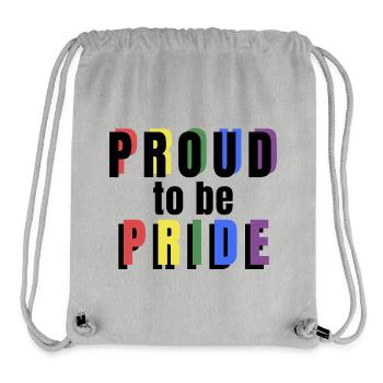 PRIDE PROUD to be Pride black - Stanley/Stella recycelter Gym Bag - Grau meliert - Vorne
