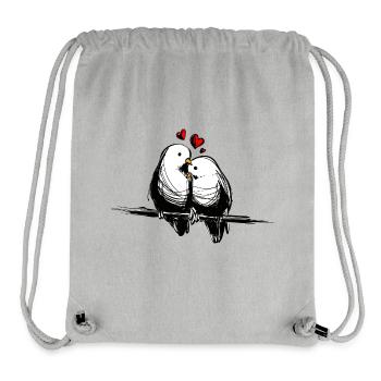 Love - Amore - Dove - Stanley/Stella Recycled Gym Bag - heather grey - Front