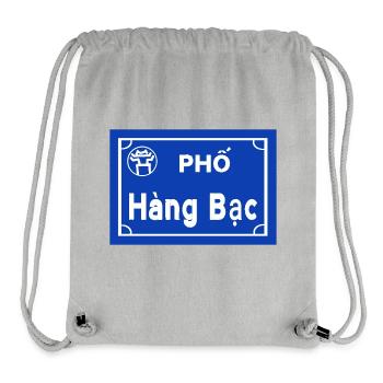 La Route d’Argent à Hanoï, Vietnam - Sac à cordon recyclé Stanley/Stella - gris chiné - Devant